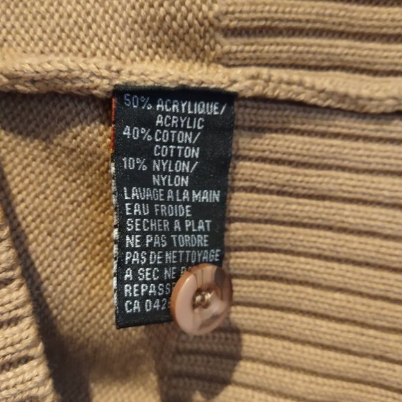 Tan button-up vintage sweater vest - Picture 6 of 7